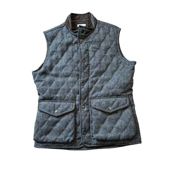 Peter Millar Wool Tweed Vest size M, Wool; quilted interior lining, Gray - Picture 1 of 10